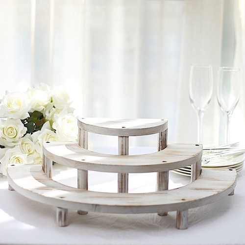 Whitewashed tier wooden - 3,
