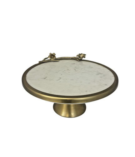 Marble cake stand with gold - cake,