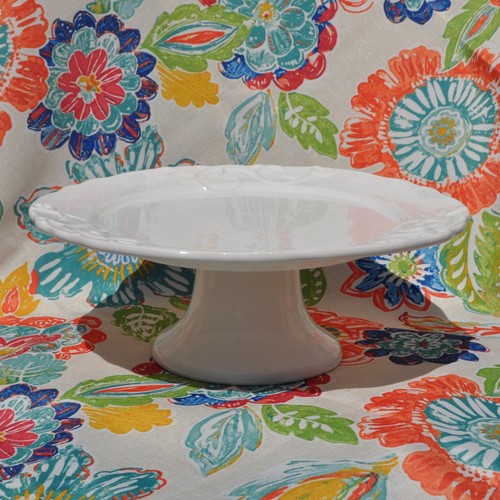 White pedestal cake stand - pedestal,