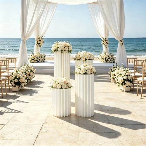 4pcs cylinder pedestal flower - pedestal,