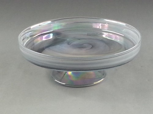 Iridescent glass cake stand - cake,