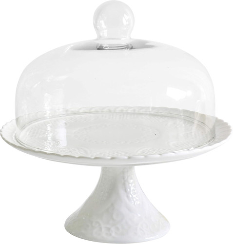 Inches white porcelain cake - inches,