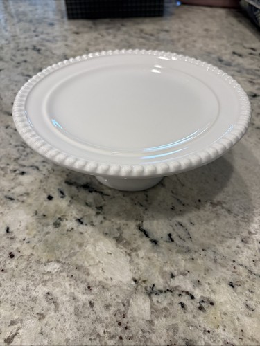 White pedestal cake stand - cake,