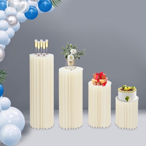 4pcs cylinder pedestal flower - 4pcs,