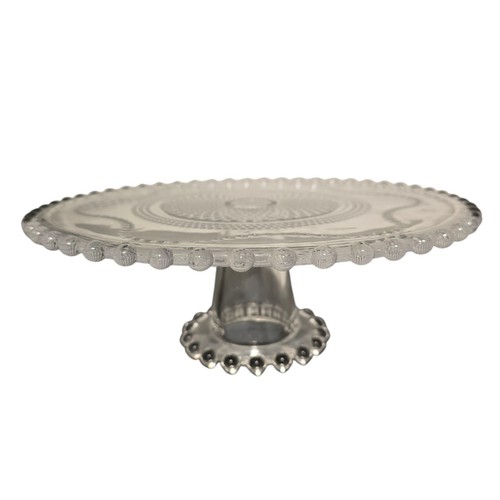 Elegant clear glass cake stand - clear,
