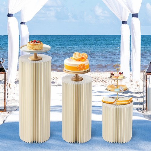 Cylinder pedestal wedding cake - cylinder,
