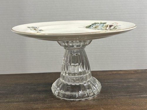 Vintage floral pedestal cake - vintage,