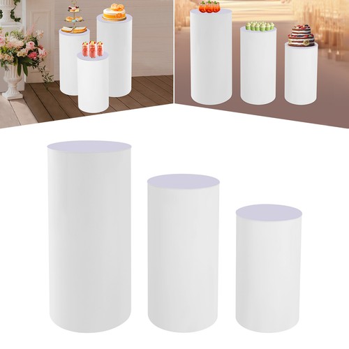 3pcs pedestal stand white - pedestal,
